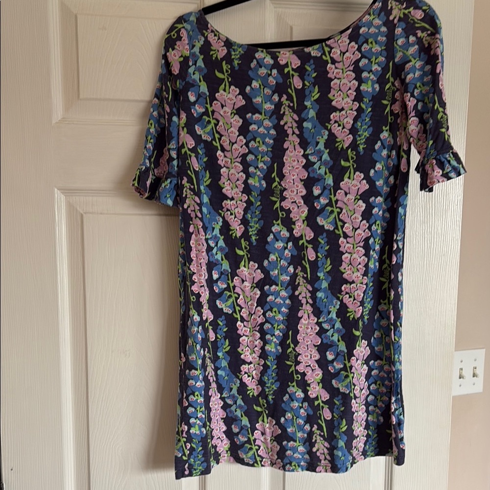 Floral Print Dress with Short Sleeves